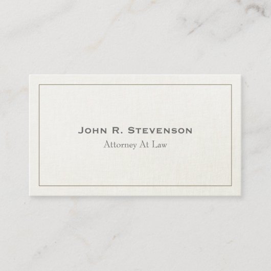 Klassieke officier van justitie Soft Linen Kijk ui Visitekaartje (Voorkant)