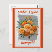 Klassieke oktober bloem afrikaantje bloemstuk briefkaart (Voorkant / Achterkant)