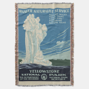Klassieke Old Faithful in Yellowstone National Par Deken
