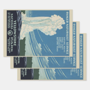 Klassieke Old Faithful in Yellowstone National Par Inpakpapier Vel