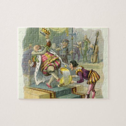 Klassieke Old King Cole Kindeerversje Gedicht Lied Legpuzzel (Horizontaal)