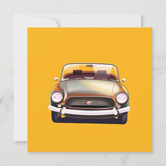 Klassieke oldtimer aankondiging (Voorkant)