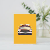 Klassieke oldtimer aankondigingskaart (Staand voorkant)