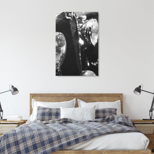 Klassieke Oldtimer Canvas Afdruk (Insitu (Slaapkamer))