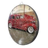 Klassieke oldtimer dartbord (Voorkant Rechts)