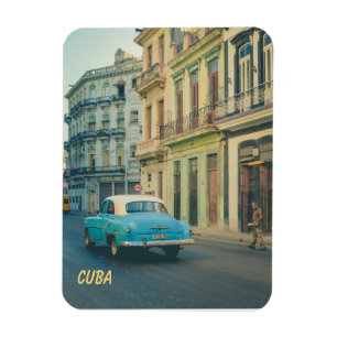 Klassieke Oldtimer Havana Cuba Straatfotografie Magneet