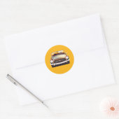 Klassieke oldtimer ronde sticker (Envelop)