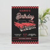 Klassieke oldtimer verjaardag kaart (Staand voorkant)