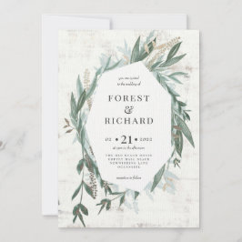 Klassieke olie met goudeffect bruiloft nodigt uit kaart