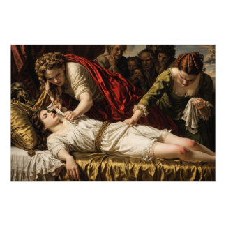 Klassieke olieverfschildering in Renaissancestijl Foto Afdruk