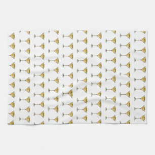 Klassieke Olijf Martini Print Keukenhanddoek 