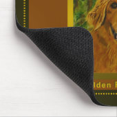 Klassieke Olijf & Rust Golden Retriever Mousepad Muismat (Hoek)