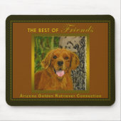 Klassieke Olijf & Rust Golden Retriever Mousepad Muismat (Voorkant)