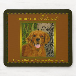 Klassieke Olijf & Rust Golden Retriever Mousepad Muismat