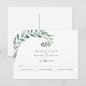 Klassieke Olijfbladeren RSVP Budget Ansichtkaart Briefkaart (Voorkant / Achterkant)