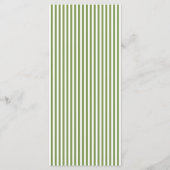 Klassieke olijfgroene hortensia bruiloft menu (Achterkant)