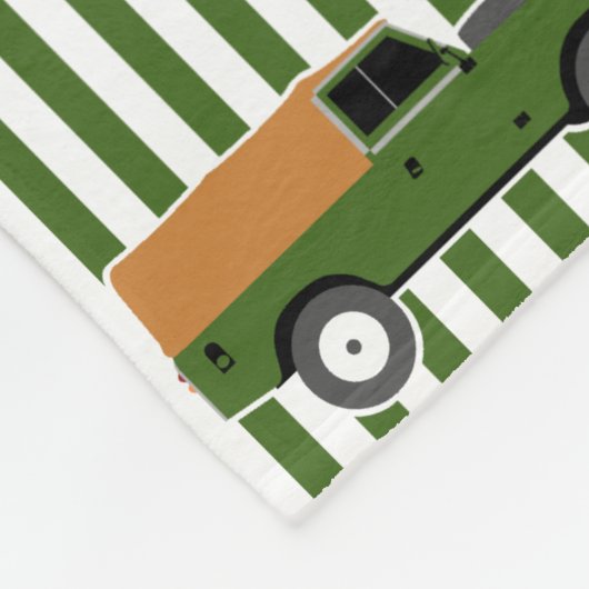 Klassieke Olijfgroene Zachte Bovenste Reeks 3 Land Fleece Deken (Hoek)