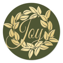 Klassieke Olive en Gold Bay Leaf Joy Wreath