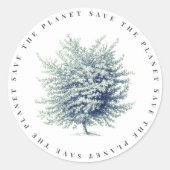 Klassieke omgeving bespaart de planstructuur ronde sticker (Voorkant)