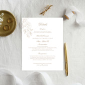 Klassieke Omlijning Bloemdetails Envelopkaart Informatiekaartje