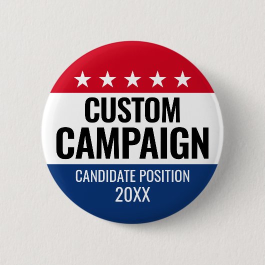 Klassieke ontwerpstijl Stars aangepaste naam posit Ronde Button 5,7 Cm (Voorkant)