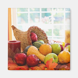 Klassieke oogsttafel Thanksgiving Magneet