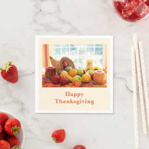 Klassieke oogsttafel Thanksgiving Servet