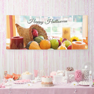 Klassieke oogsttafel voor Thanksgiving Spandoek