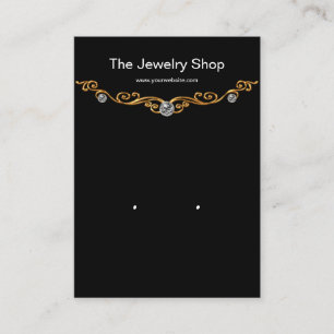 Klassieke Oorbellen Sieraden Displaykaarten Visitekaartje