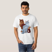Klassieke oorlogs katten t-shirt (Voorkant volledig)