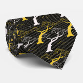 Klassieke oosterse japanese bonsai-boomvogelstrepe stropdas (Opgerold)