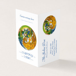 Klassieke  oosterse Yin Yang Dragon Tiger art Visitekaartje