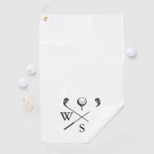 Klassieke op maat gemaakte monogram-initialen golfhanddoek (Insitu)