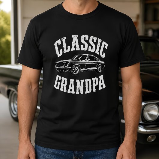 Klassieke Opa Autoliefhebber T-shirt