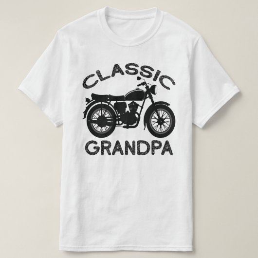 Klassieke Opa, Motorfiets T-shirt (Design voorkant)