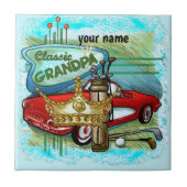 Klassieke Opa op maat Tegeltje (Voorkant)