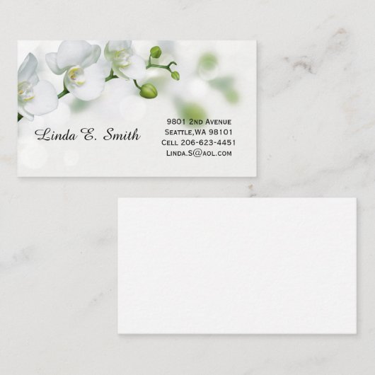 Klassieke oproepkaart visitekaartje (Voorkant / Achterkant)