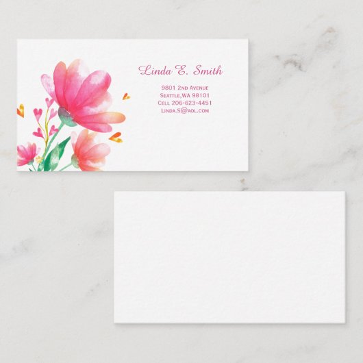 Klassieke oproepkaart visitekaartje (Voorkant / Achterkant)