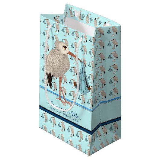 Klassieke opslag (blauw) 2 klein cadeauzakje (Voorkant Gekanteld)