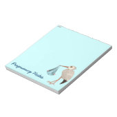 Klassieke opslag (blauw) (Baby shower) Notitieblok (Linkerzijde)