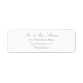 Klassieke opslag Blauw pre-Geadresseerd rendement Etiket (Voorkant)