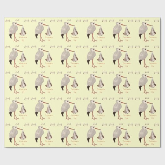 Klassieke opslag (neutraal) 2 (Baby shower) Cadeaupapier (Vlak)