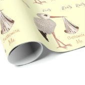 Klassieke opslag (neutraal) 2 (Baby shower) Cadeaupapier (Rol Hoek)