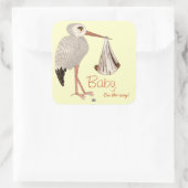 Klassieke opslag (neutraal) 2 (Baby shower) Vierkante Sticker (Tas)