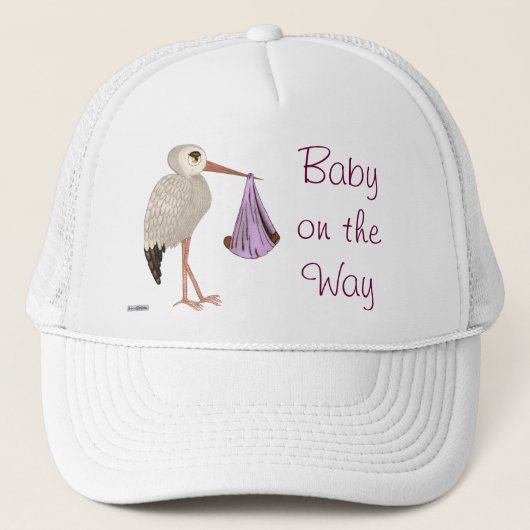 Klassieke opslag (roze) 2 (Baby shower) Trucker Pet (Voorkant)