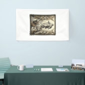 Klassieke Opstanding Engel Gravure Vector Kunst_1 Spandoek (Beurs)