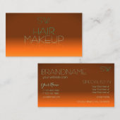 Klassieke Oranje en Blauwgroen Mirror Letters Mono Visitekaartje (Voorkant / Achterkant)