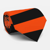 Klassieke Oranje en zwarte strepen Stropdas (Opgerold)