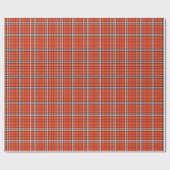 Klassieke Oranje herfst Tartanspatroon Cadeaupapier (Vlak)