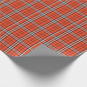 Klassieke Oranje herfst Tartanspatroon Cadeaupapier (Hoek)